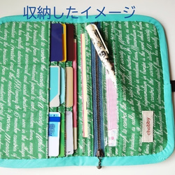 マルチケース　黒ドット×ツイード風　通帳、お薬手帳、母子手帳、パスポートなど　 5枚目の画像