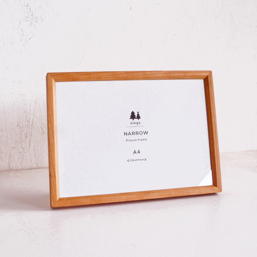 NARROWフレーム A4判横置き専用 脚付き 【樹種選択】チェリー