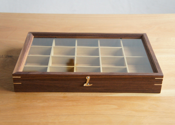 木製アクセサリーケース ウォルナット＊受注製作品＊（小物入れ