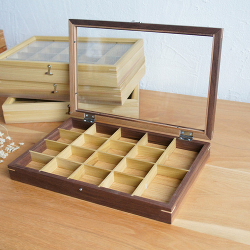 木製アクセサリーケース ウォルナット*受注製作品*(小物入れ 木製アクセサリーケース ウォルナット*受注製作品*(小物入れ