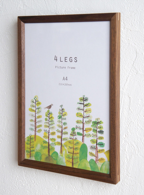 ＜サイズ選択可＞ NARROWフレーム　A4判〜　ウォルナット　<受注製作＞★特寸オーダー可 2枚目の画像