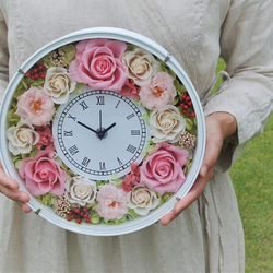 華やかピンクの花時計 3枚目の画像