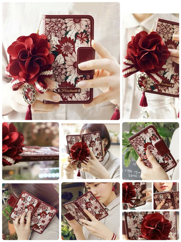 ゜:*:✼＊Nostalgic Floral Red Case for iPhone  ゜:*:✼＊ 5枚目の画像