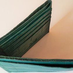 シンプル財布／青緑 3枚目の画像
