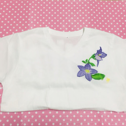 桔梗フリンジVネック開運Tシャツ 3枚目の画像