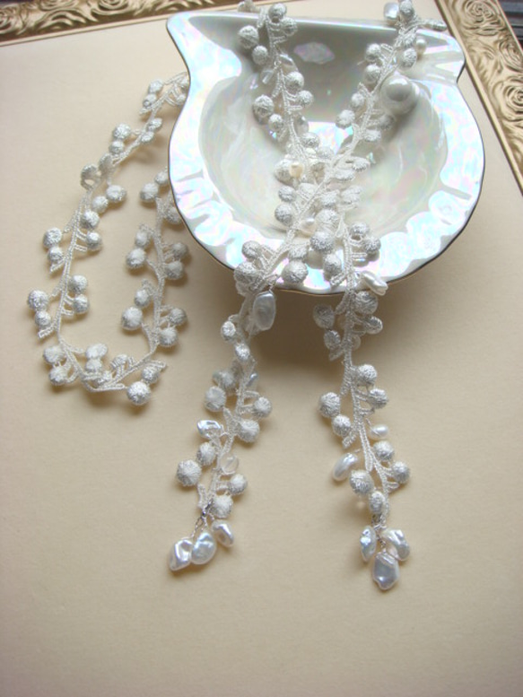 【プライスダウン】淡水真珠のラリエット 1枚目の画像
