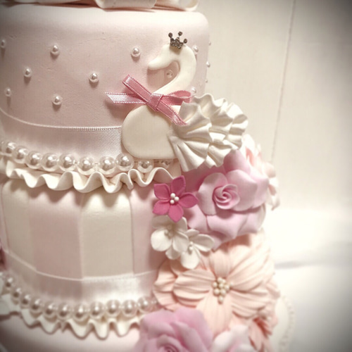 ピンクりぼんのクレイケーキセット クレイケーキ*さくらんぼ その他