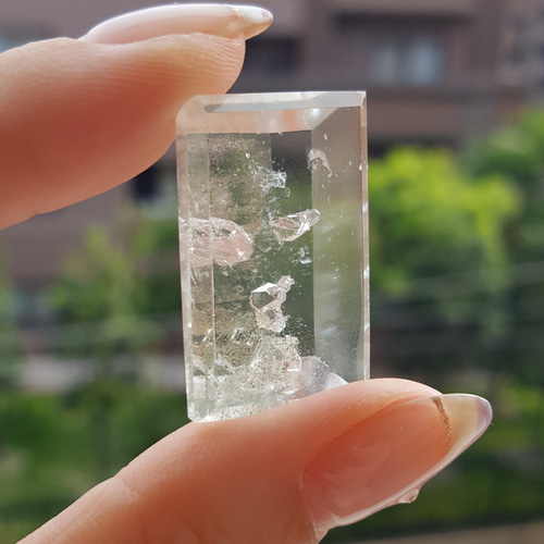 ★特選一連★超透明☆細長【超透明☆天然水晶♢ポリッシュタンブル連】❤️ ☆特選一連☆超透明☆細長【超透明☆天然水晶♢ポリッシュ