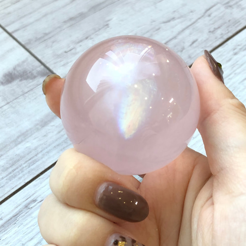 超極大丸珠 天然石14Kg★ レインボースターローズクォーツ21cm玉★ 超極大丸珠 天然石14Kg☆ レインボースターローズクォーツ21cm玉☆ 超極大