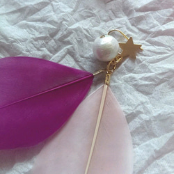 Summer Flap piasu    (片耳) purple＆pink 2枚目の画像