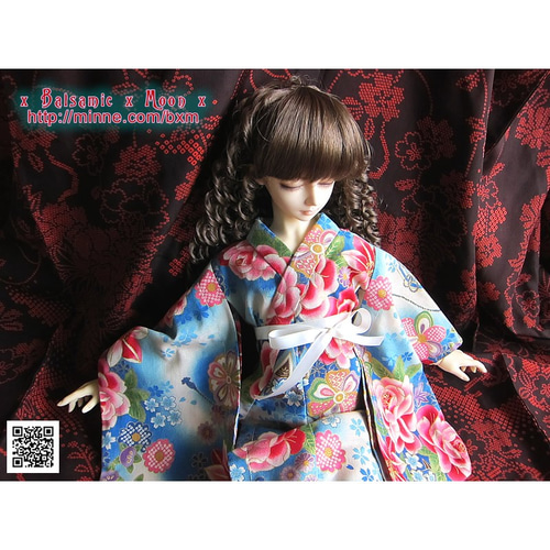 胡蝶≪白≫】SD少女～13少年60cmロング足対応ドール用十二単風