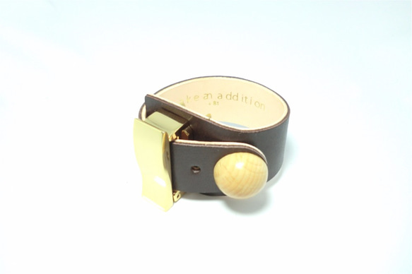 wood+leather bracelet(受注生産商品) 1枚目の画像
