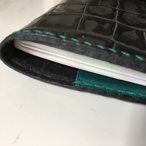 HERMES ダークグリーン レザー パスポートケース 受注製作