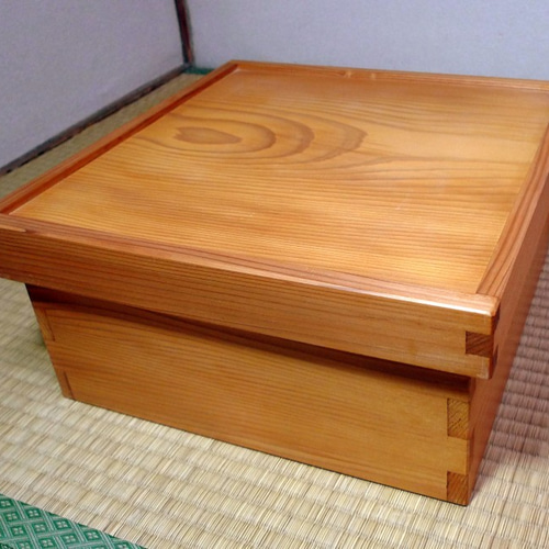 箱膳 箱膳 座卓 キャスター付 日本製 35cm角（ お膳 御膳 食卓 ローテーブル