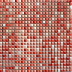 赤色ミックス　10ミリ角 モザイクタイル レトロ タイル 2枚目の画像