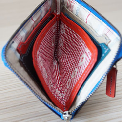 【5月末まで送料無料】裏地も　かわいい　コンパクト　ミニL財布　コゲチャ 3枚目の画像