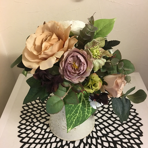 フレンチシックシリーズ❣️ミルクティー色の薔薇とチョコレート色の  