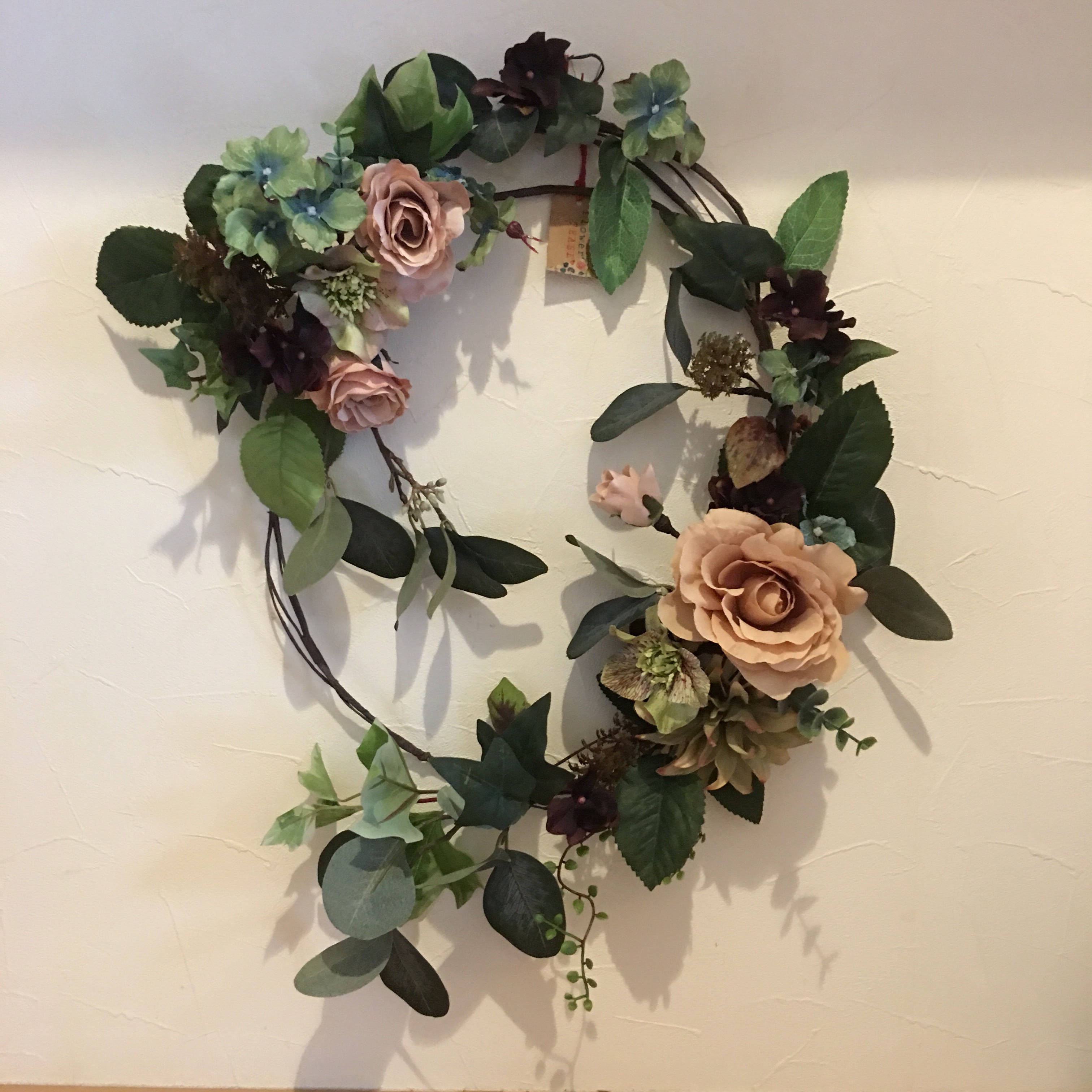 オーダー作品❣️ミルクティー色の薔薇とチョコレート色のアジサイの  