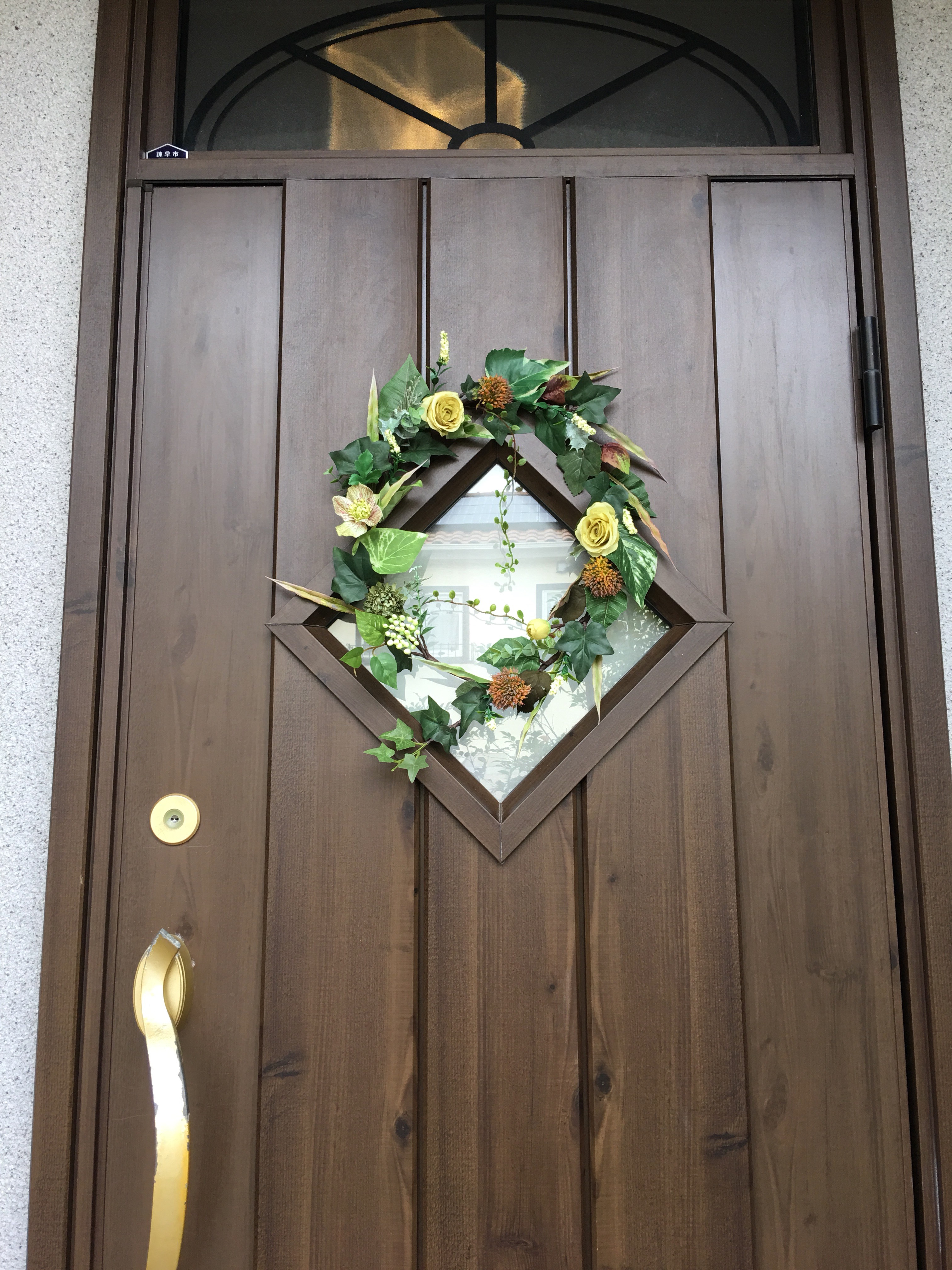 【シンプル観葉植物的シリーズ】グリーンローズのリース