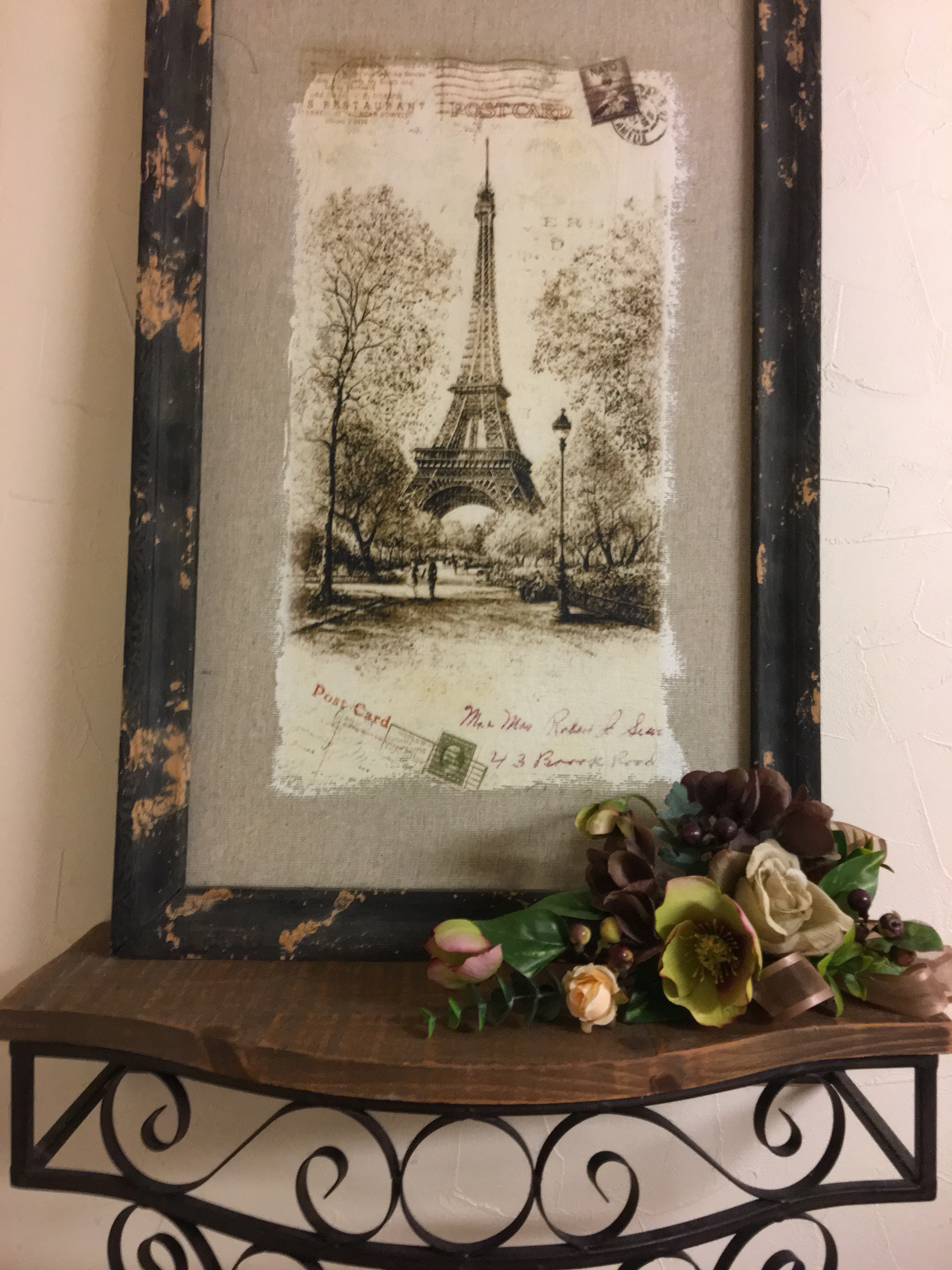 【  オーダー作品❣️ 】 2ウェイミニスワッグ^_^クリスマスローズとブラウンのフレンチ