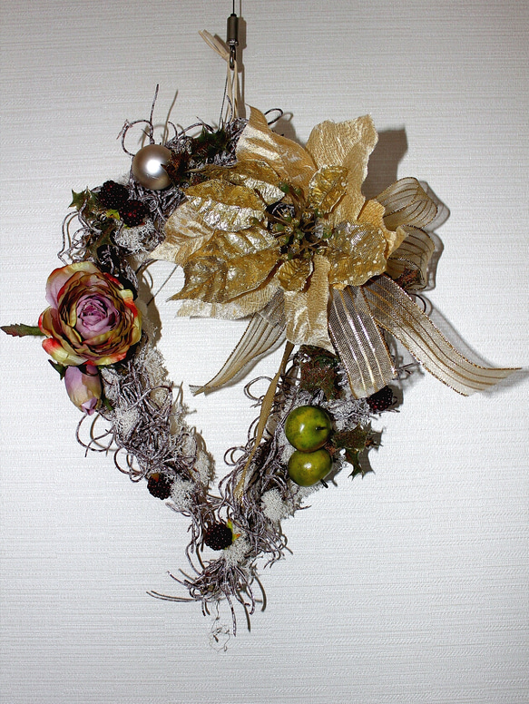 ウォッシュモスの白いXmasリース リース DaisyCats1 通販 6443706