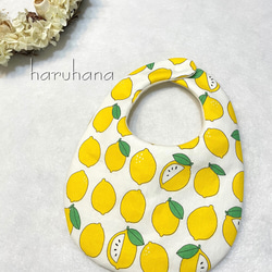 【再販✺完成品】ふんわりスタイ✴︎Fruit-lemon ✴︎レモン 1枚目の画像