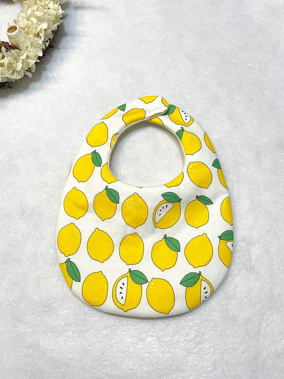 【再販✺完成品】ふんわりスタイ✴︎Fruit-lemon ✴︎レモン 3枚目の画像