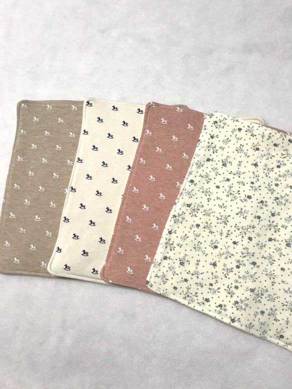 あや様オーダーご依頼品 スムースニットハンカチ4点 スタイ  