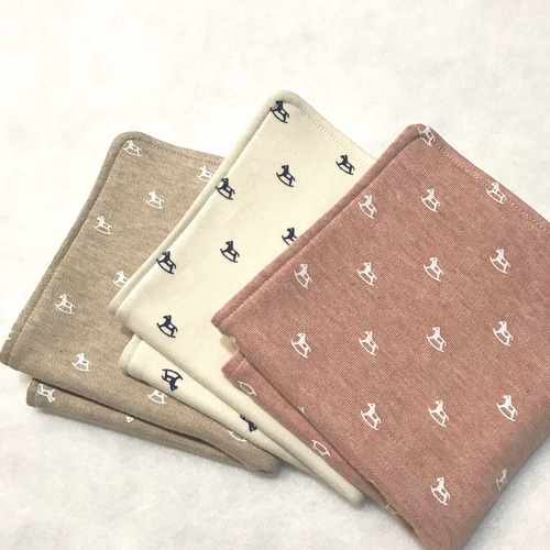 あや様オーダーご依頼品 スムースニットハンカチ4点 スタイ  