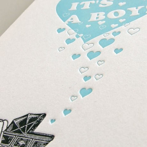 "IT'S A BOY !"男の子が産まれましたのグリーティングカード 2枚目の画像
