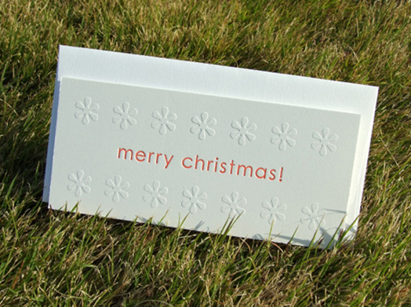 活版印刷のクリスマスカード【封筒セット】 1枚目の画像