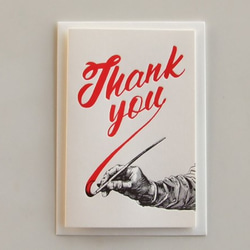 "Thank you", サインペインティングのグリーティングカード 1枚目の画像