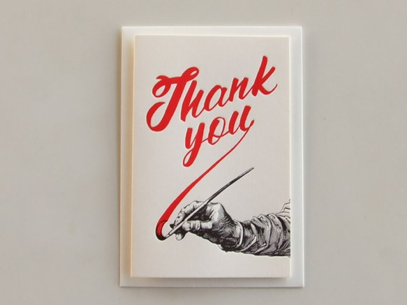 "Thank you", サインペインティングのグリーティングカード 1枚目の画像
