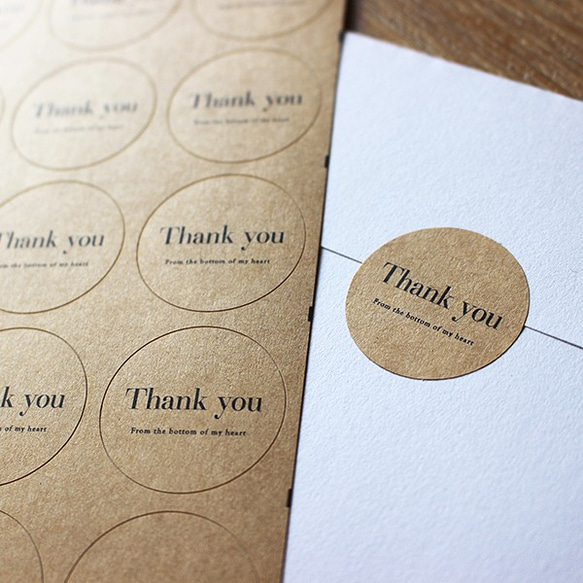 サンキューシール【51枚】※クラフト 1枚目の画像