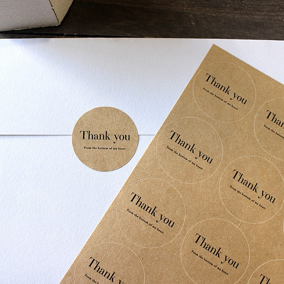 サンキューシール【51枚】※クラフト 2枚目の画像