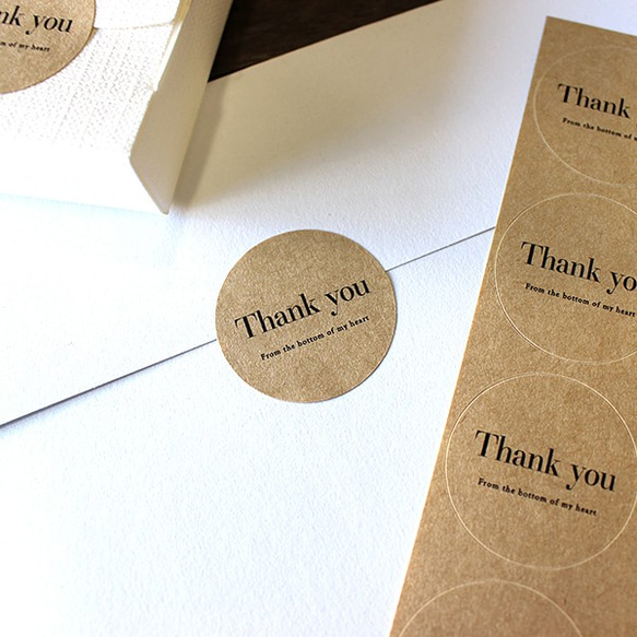 サンキューシール【51枚】※クラフト 3枚目の画像