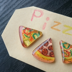 pizza 3点ピアス 1枚目の画像