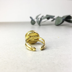 TR-03 磁磚戒指 青金石 銀色 + K18 第4張的照片