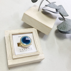 TR-03 磁磚戒指 青金石 銀色 + K18 第5張的照片