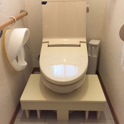 【在庫あり】トイレトレーニングに^o^  塗装付＆安心いっぱいの『お子様用トイレ踏み台』ワイド（横幅72センチ）タイプ 5枚目の画像