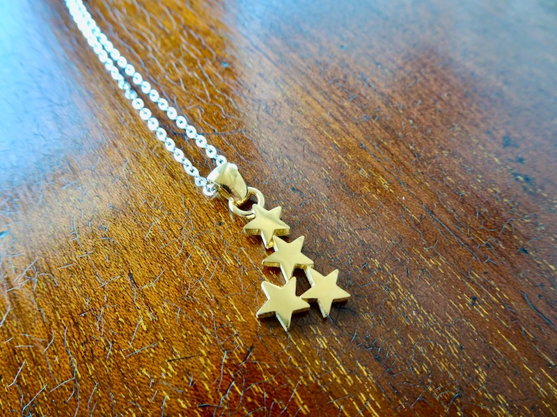 仁尾彫金『ゴールド星のペンダント』ハンドメイド192 ネックレス