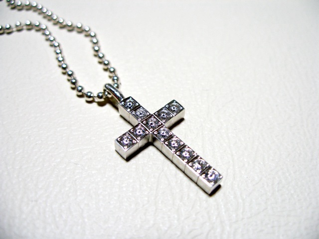 仁尾彫金『フルジルコニアクロス』ハンドメイド53