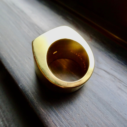 仁尾彫金『純金印台リング100g』ハンドメイド204 指輪