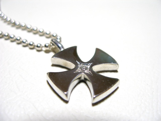 仁尾彫金『一つ星ダイヤフラットアイアンクロスヘッド』ハンドメイド433