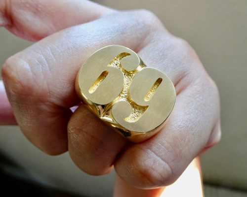 仁尾彫金『ゴールド69リング』ハンドメイド219 指輪・リング 仁尾彫金 