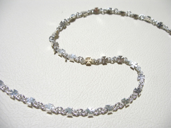 仁尾彫金『アイアンクロスネックレスチェーン60cm』ハンドメイド453 仁尾彫金『アイアンクロスネックレスチェーン60cm』ハンドメイド