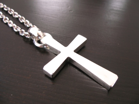 仁尾彫金『ビックシルバークロスチェーン無し』ハンドメイド101  