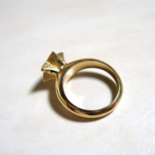 仁尾彫金『ゴールドトリックスターリング』星ハンドメイド 指輪  