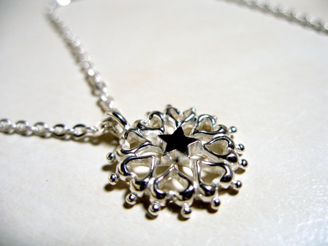 仁尾彫金『ハート星ペンダント』ハンドメイド