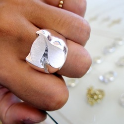 仁尾彫金『シルバー印台リング』ハンドメイド124 指輪・リング 仁尾